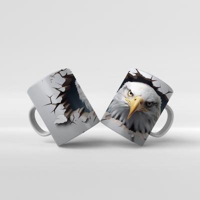 Baskılı Kupa Bardak Kartal Hayvan Temaları - 11