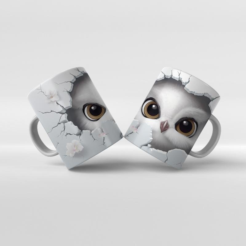 Baskılı Kupa Bardak Hayvan Temaları - 13