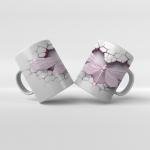 Baskılı Kupa Bardak Kelebek Hayvan Temaları - 24