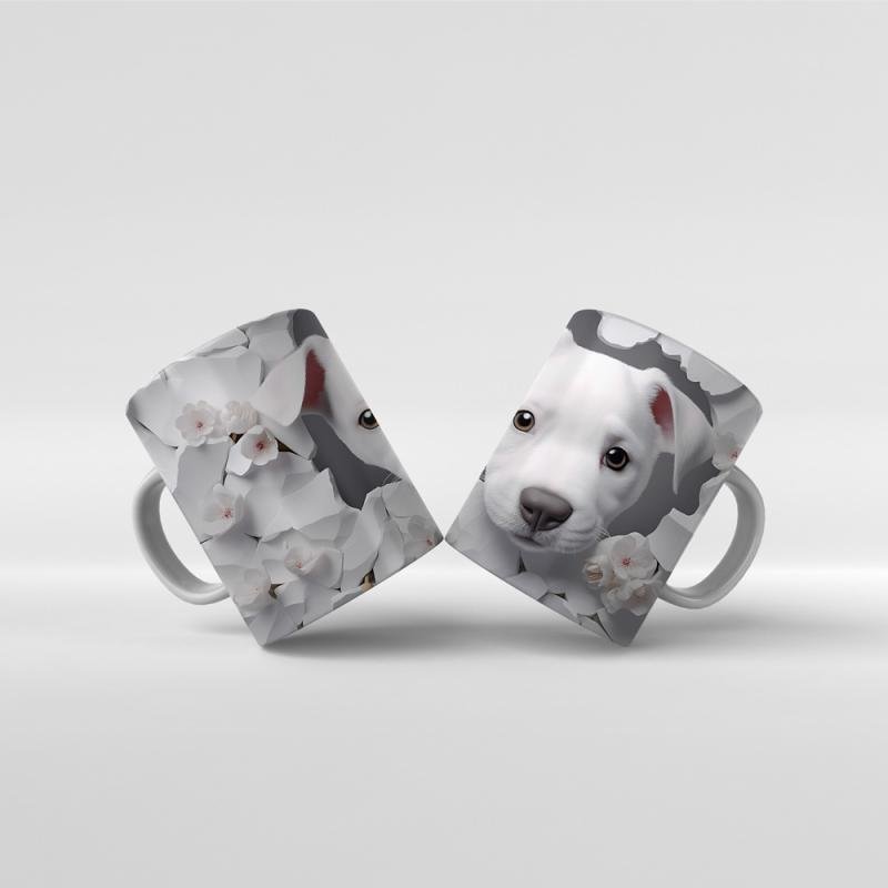 Baskılı Kupa Bardak Sevimli Köpekler - K03