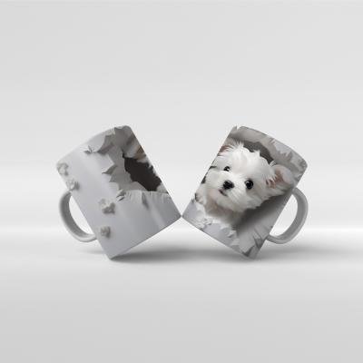 Baskılı Kupa Bardak Sevimli Köpekler - K04