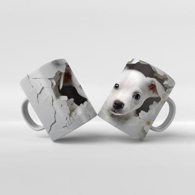Baskılı Kupa Bardak Sevimli Köpekler - K06