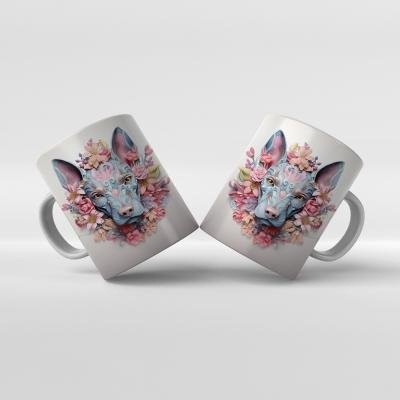 Baskılı Kupa Bardak Sevimli Köpekler - K09