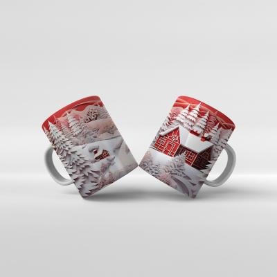 Baskılı Kupa Bardak Yeni Yıl Teması - 30